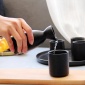 日式酒壶黑色分酒器容器无柄创意白酒分酒器陶瓷黑色酒杯托盘大号